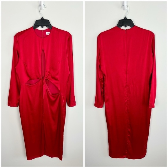 Mother of All Rose Midi Dress in Red Size L - Picture 2 of 15